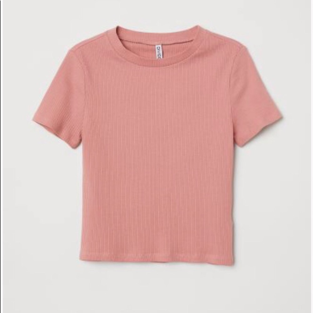 Ribbed rose crop top